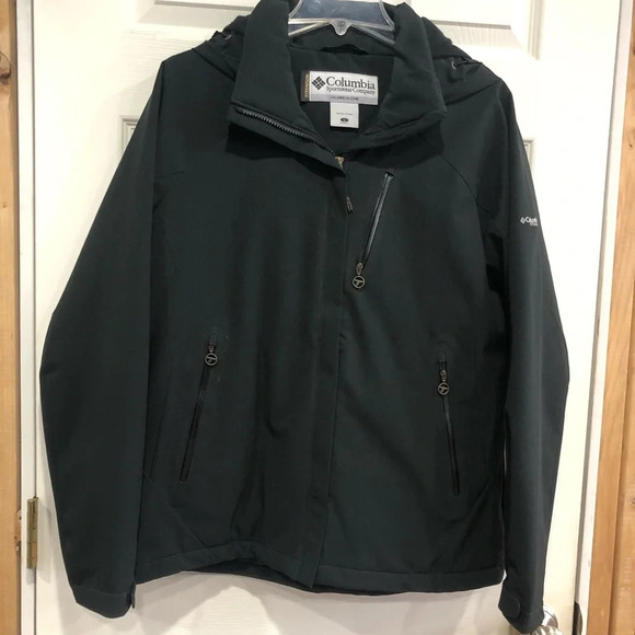 Columbia Titanium Black Ski Jacket Womens Size L - Picture 1 of 9